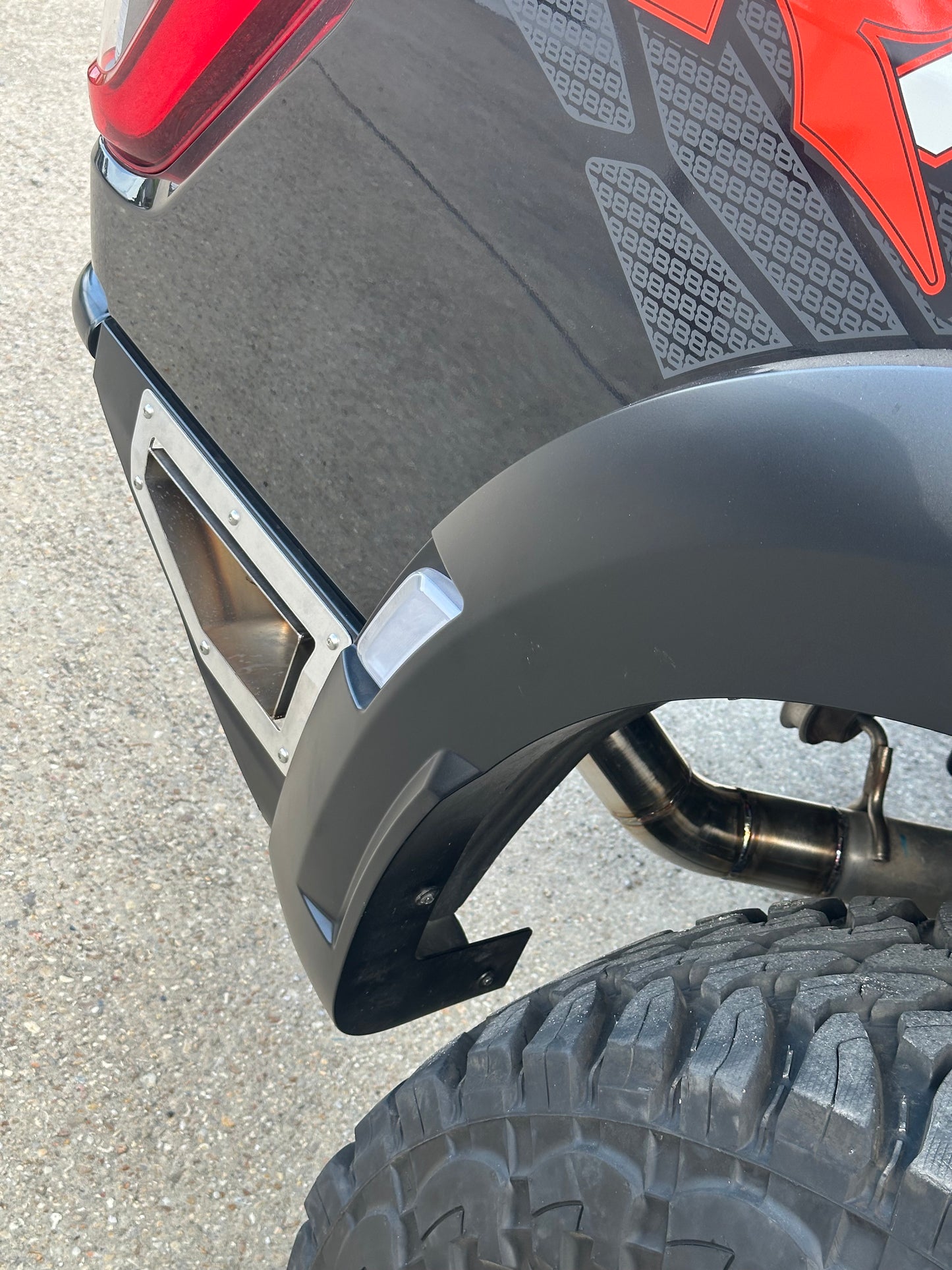 Stainless Steel Boxed Exhaust Tips - Bedside Exit (Pair)